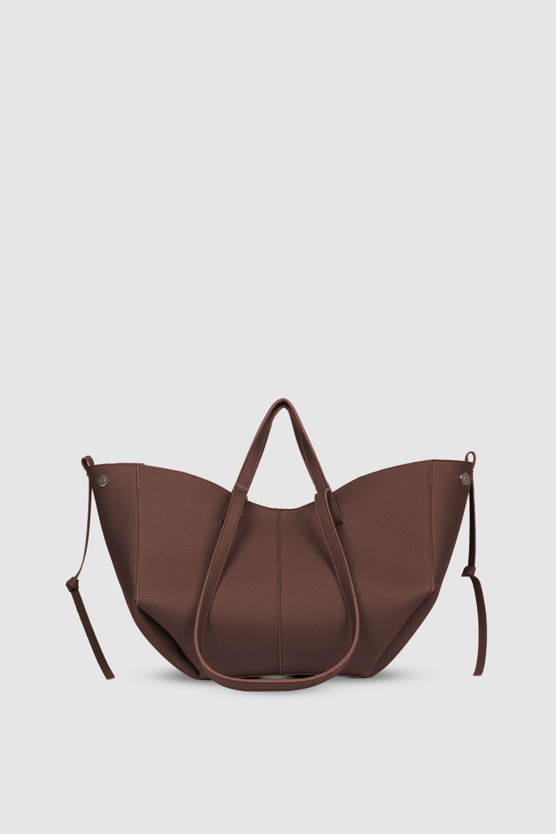 Arisa Ayarlanabilir Formlu Çift Saplı Cüzdanlı Büyük Tote Omuz, Kol ve El Çantası Acı Kahve