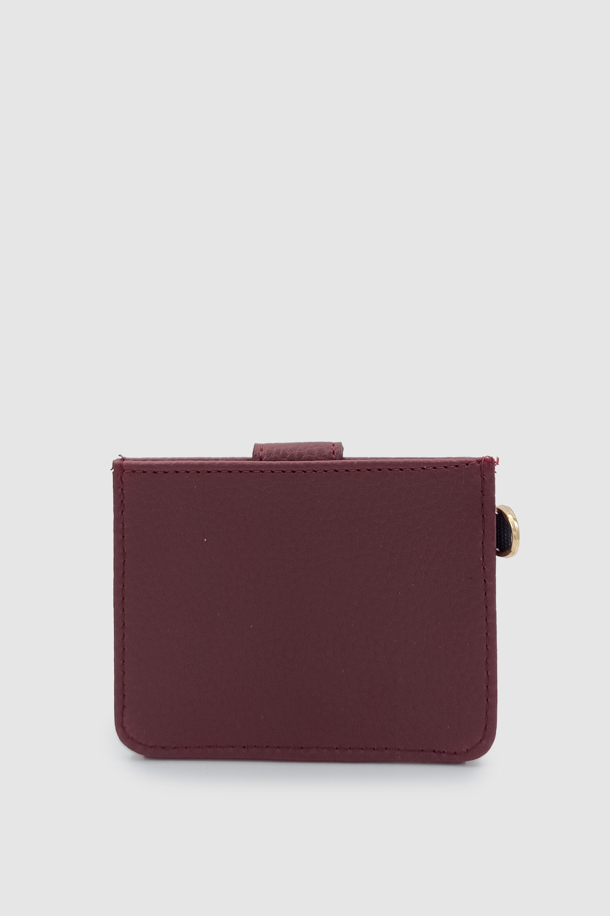 Fione Çıtçıt Kapamalı 6 Bölmeli Çıkarılabilir Anahtarlıklı Mini Kadın Cüzdan Bordo
