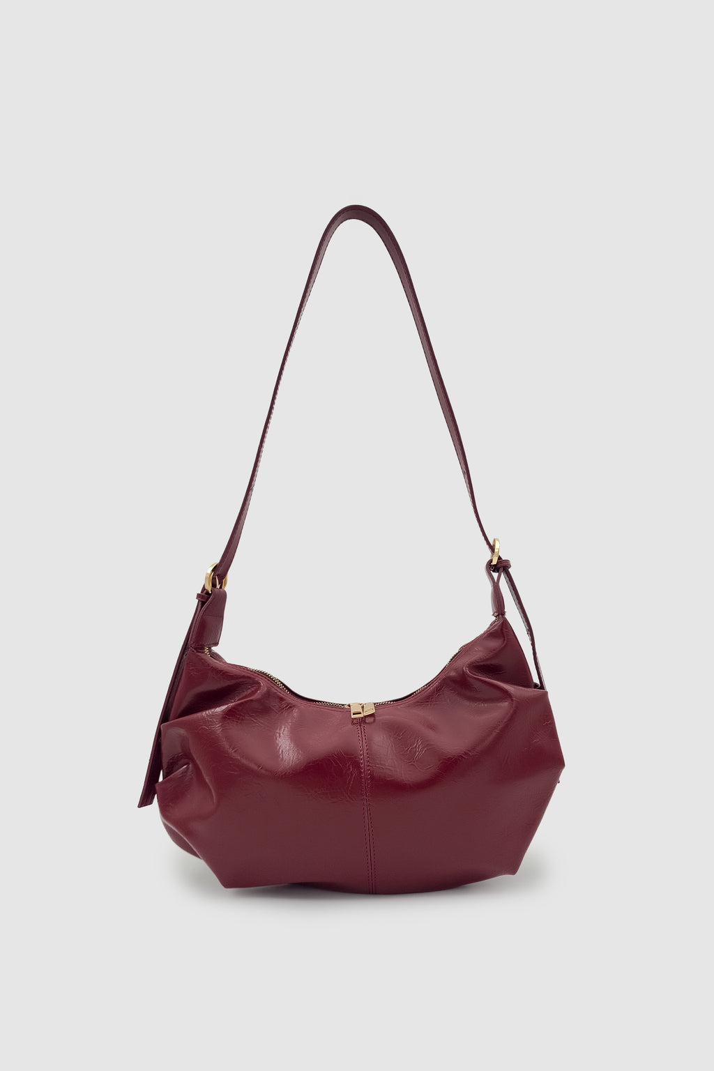 Lilsa Ayarlanabilir Askılı Yumuşak Form Baget Omuz Çantası Bordo