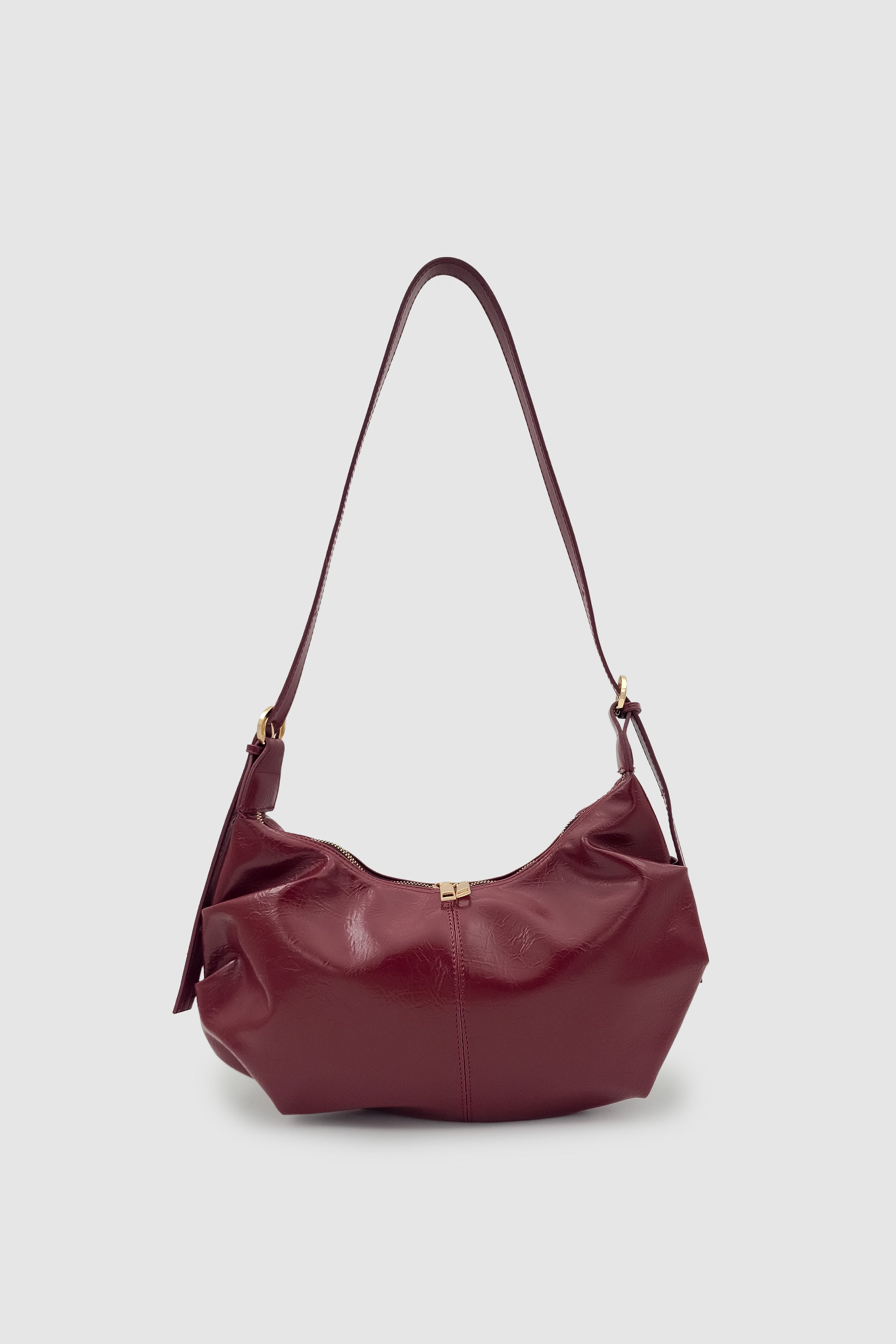 Lilsa Ayarlanabilir Askılı Yumuşak Form Baget Omuz Çantası Bordo