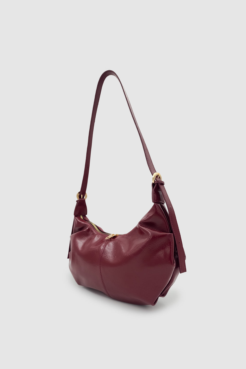 Lilsa Ayarlanabilir Askılı Yumuşak Form Baget Omuz Çantası Bordo