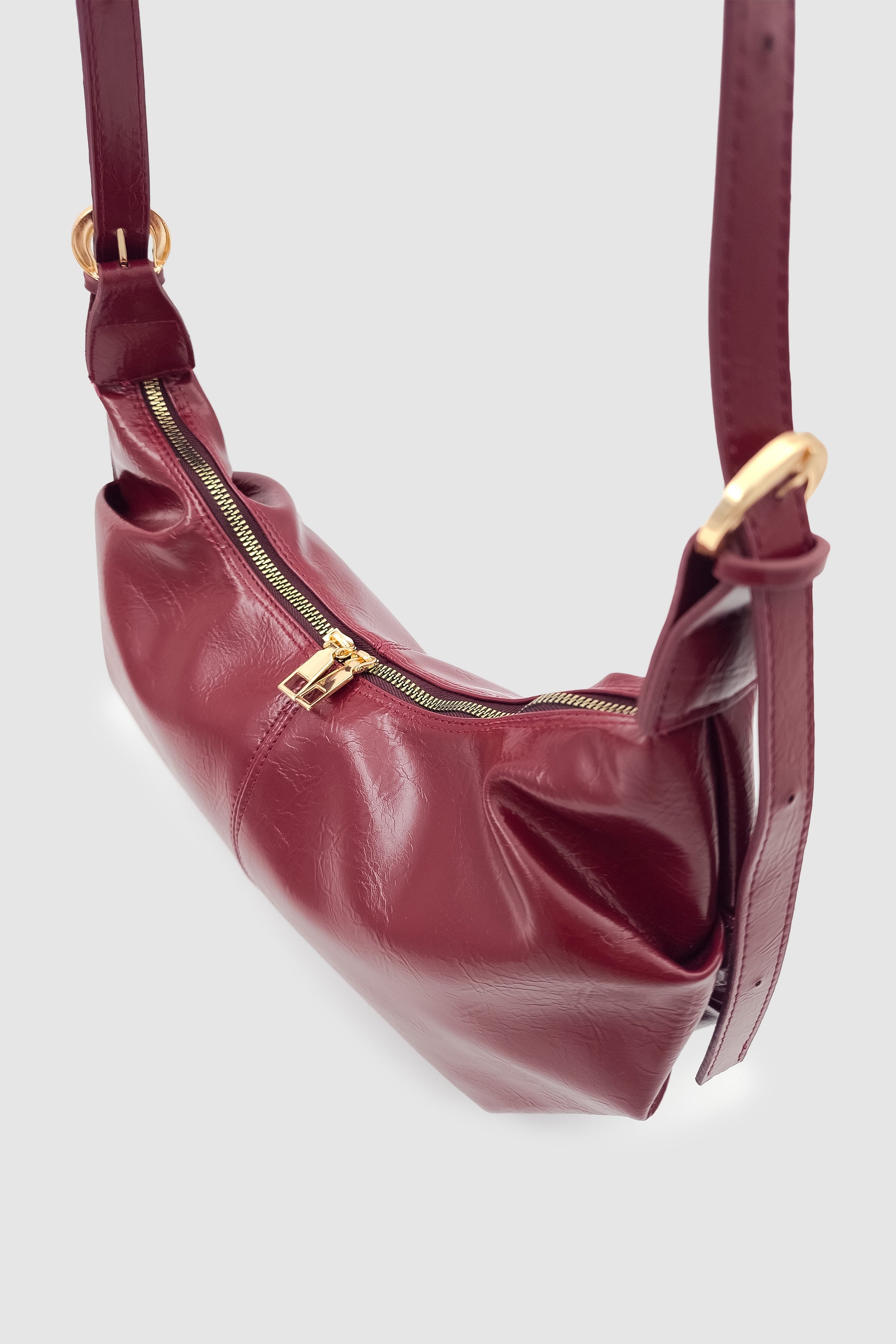 Lilsa Ayarlanabilir Askılı Yumuşak Form Baget Omuz Çantası Bordo