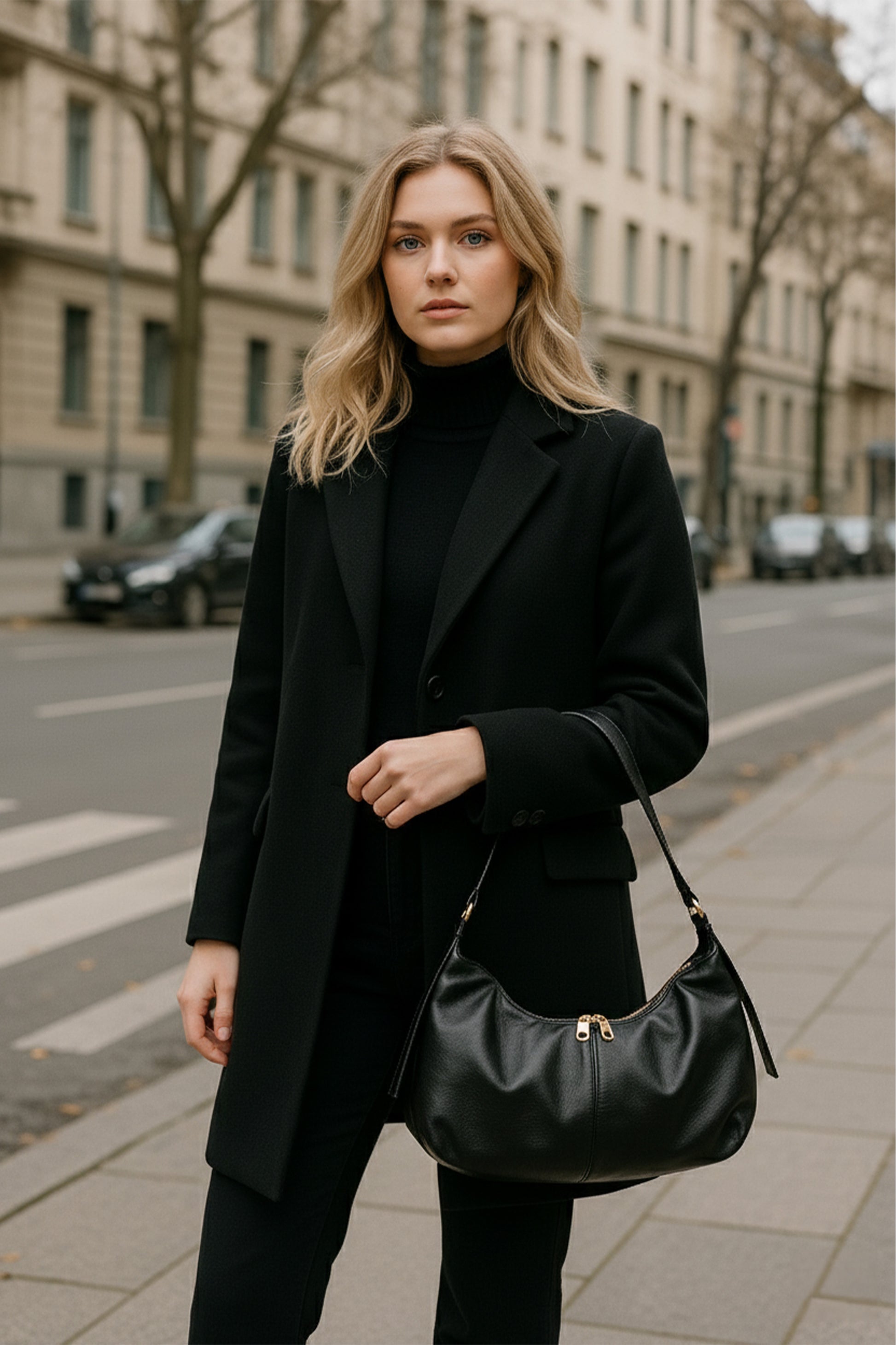 Lilsa Ayarlanabilir Askılı Yumuşak Form Baget Omuz Çantası Vizon