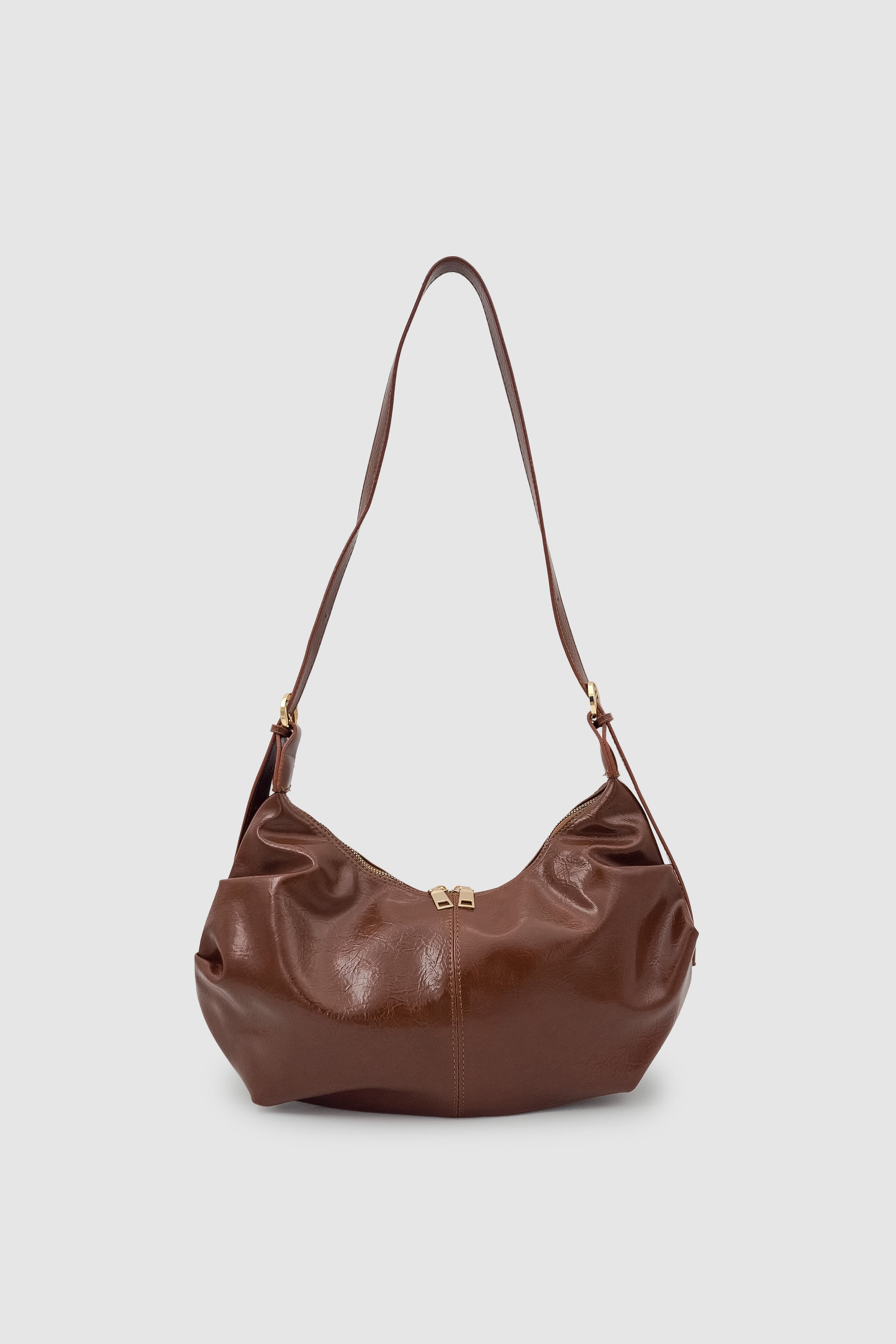 Lilsa Ayarlanabilir Askılı Yumuşak Form Baget Omuz Çantası Taba