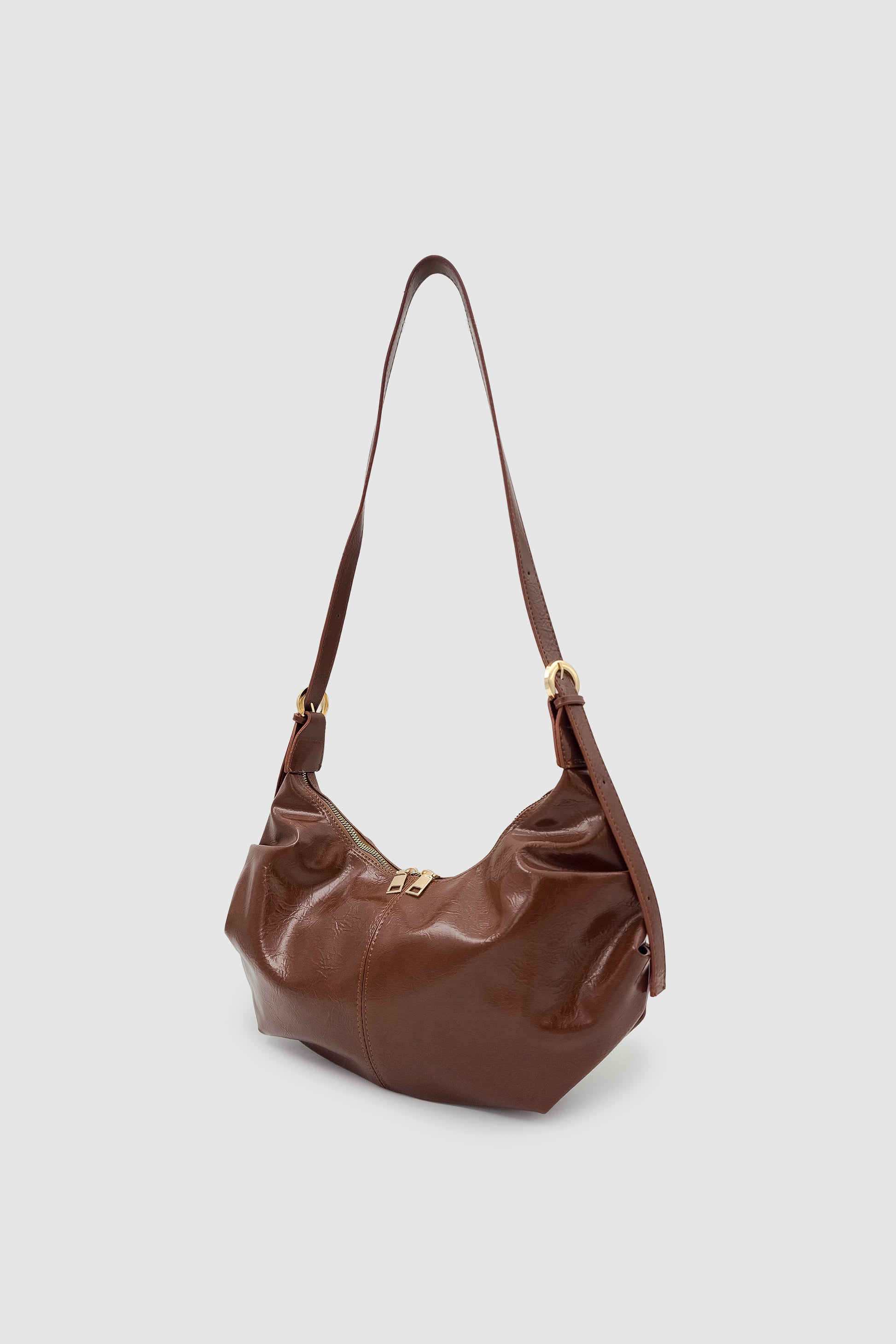 Lilsa Ayarlanabilir Askılı Yumuşak Form Baget Omuz Çantası Taba