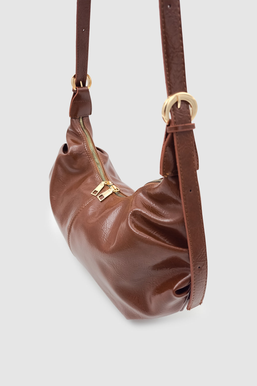 Lilsa Ayarlanabilir Askılı Yumuşak Form Baget Omuz Çantası Taba