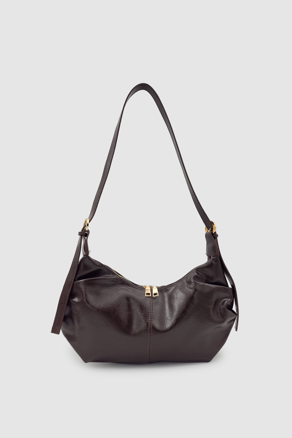 Lilsa Ayarlanabilir Askılı Yumuşak Form Baget Omuz Çantası Acı Kahve