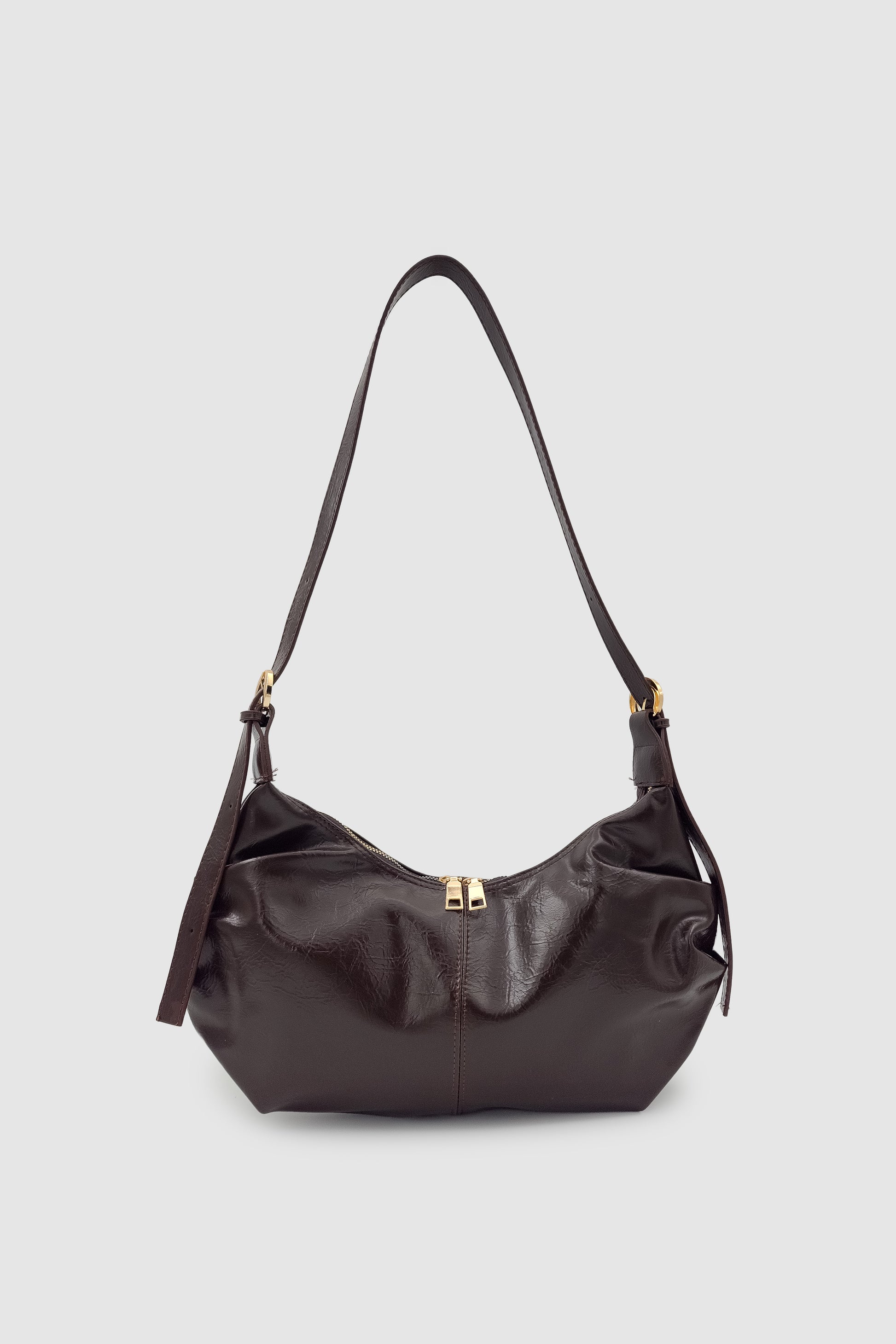 Lilsa Ayarlanabilir Askılı Yumuşak Form Baget Omuz Çantası Acı Kahve