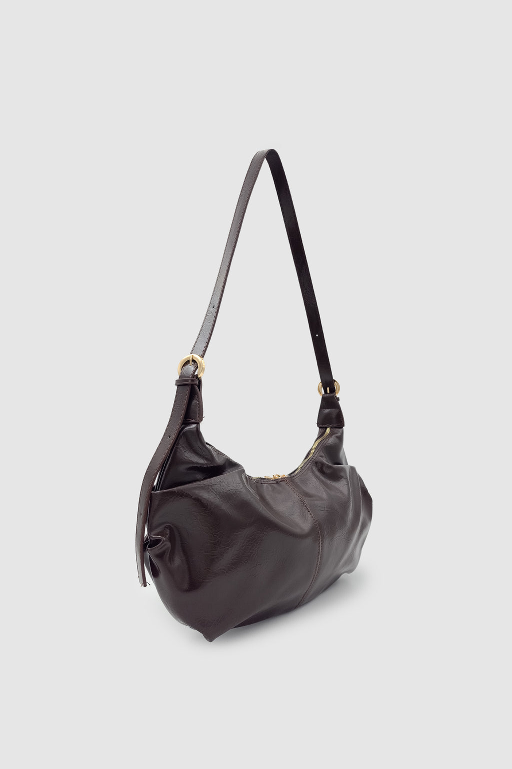 Lilsa Ayarlanabilir Askılı Yumuşak Form Baget Omuz Çantası Acı Kahve