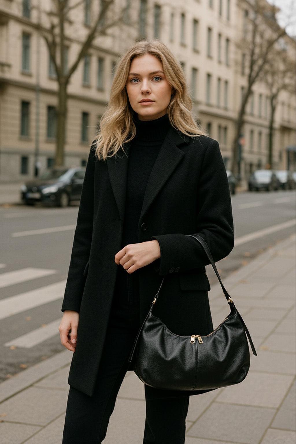 Lilsa Ayarlanabilir Askılı Yumuşak Form Baget Omuz Çantası Acı Kahve