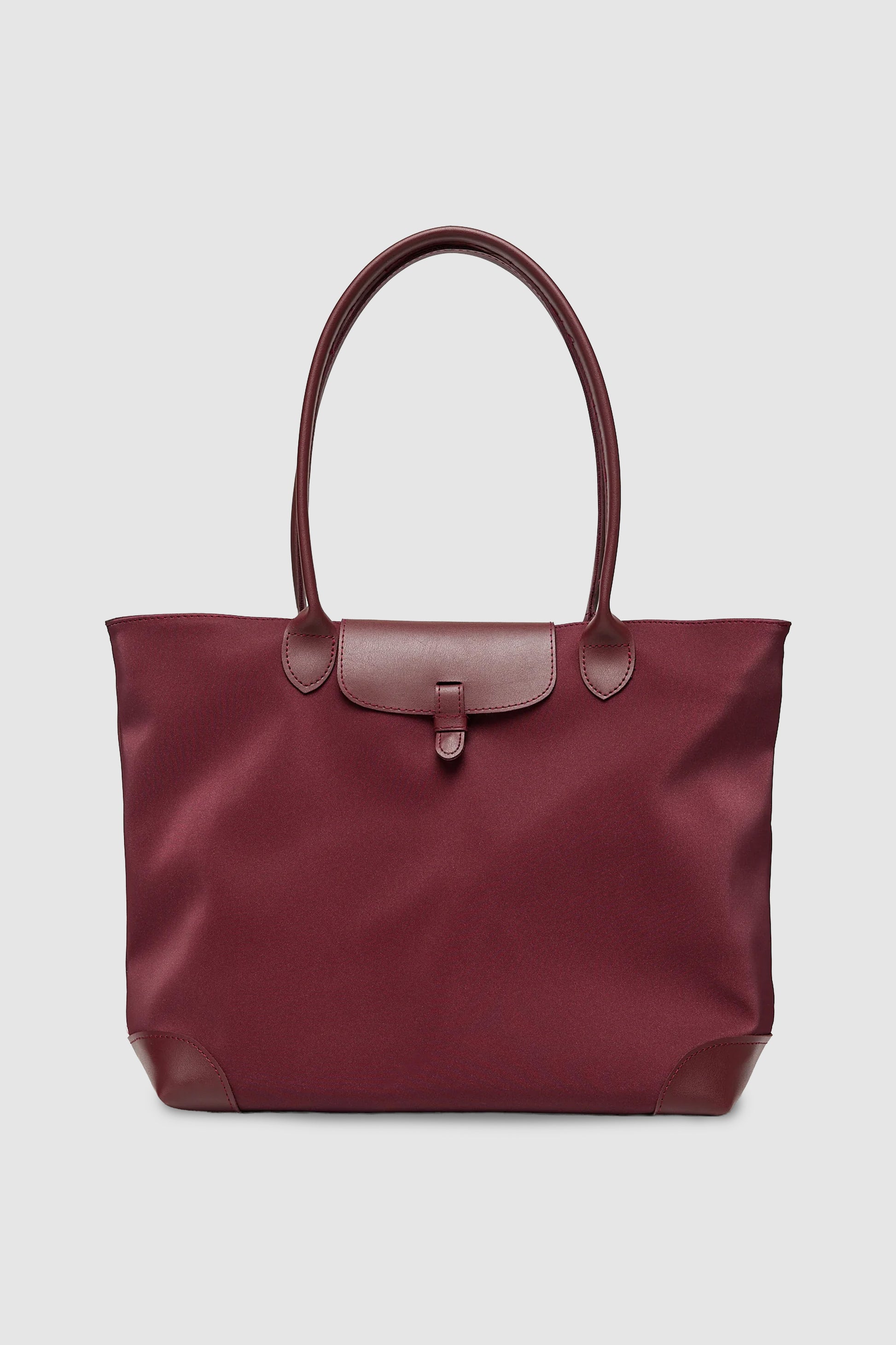 Lunir Mat Paraşüt Kumaş Büyük Boy Kol, El ve Omuz Çantası Bordo