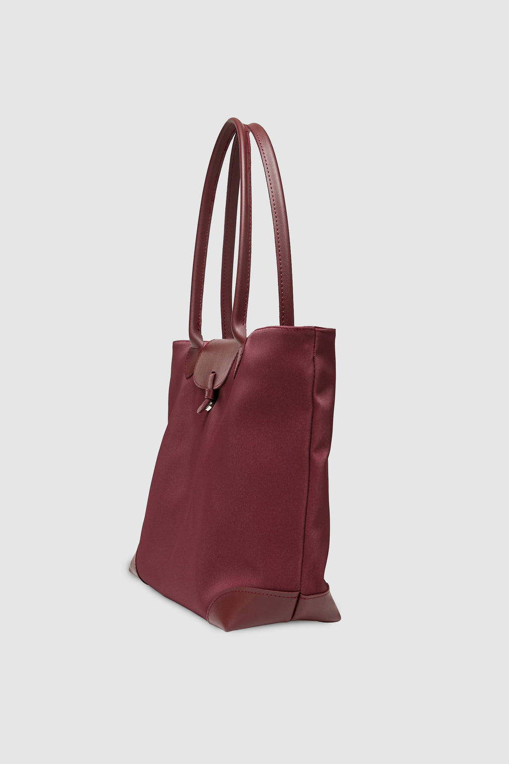 Lunir Mat Paraşüt Kumaş Büyük Boy Kol, El ve Omuz Çantası Bordo