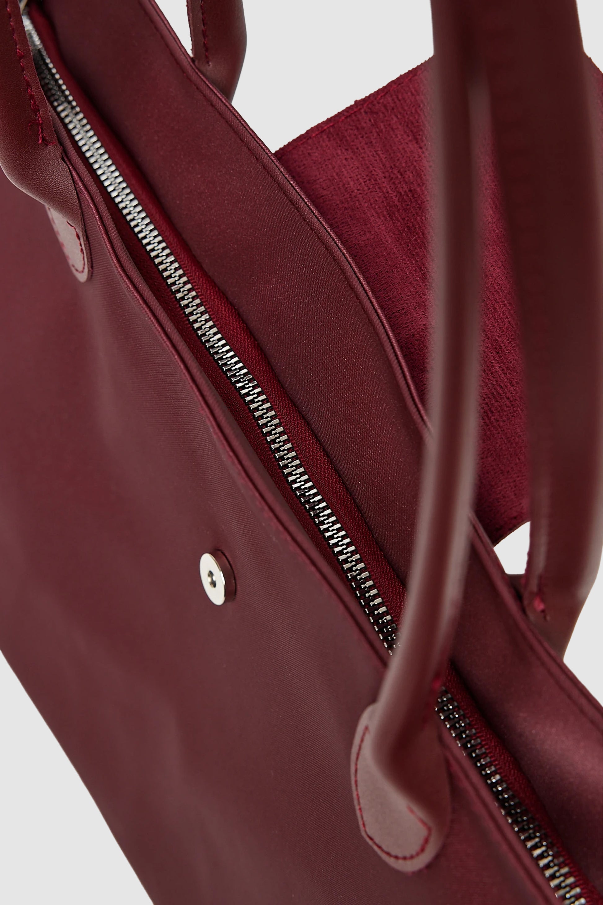 Lunir Mat Paraşüt Kumaş Büyük Boy Kol, El ve Omuz Çantası Bordo