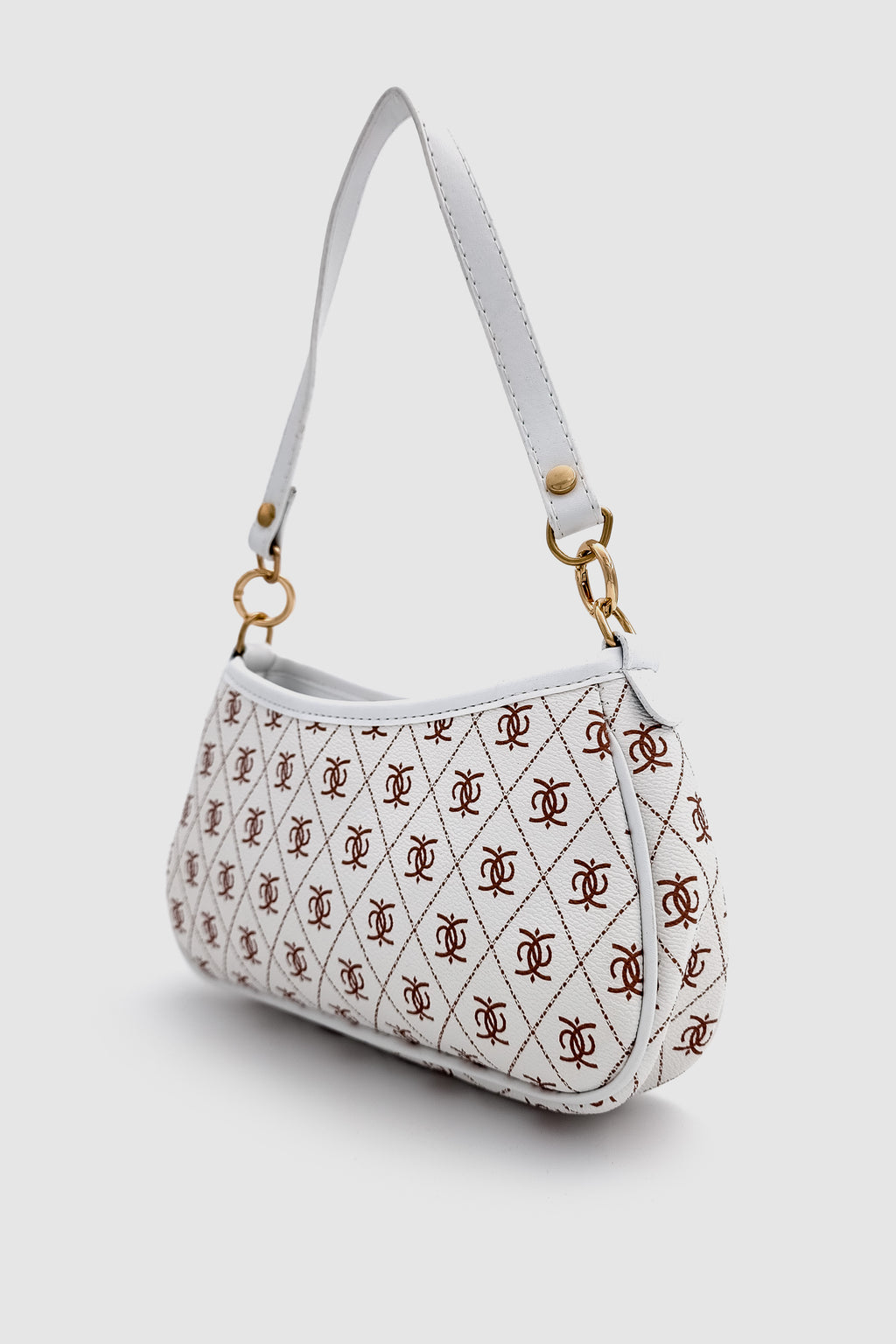 Norel Monogram Baget ve Çapraz Çanta Beyaz