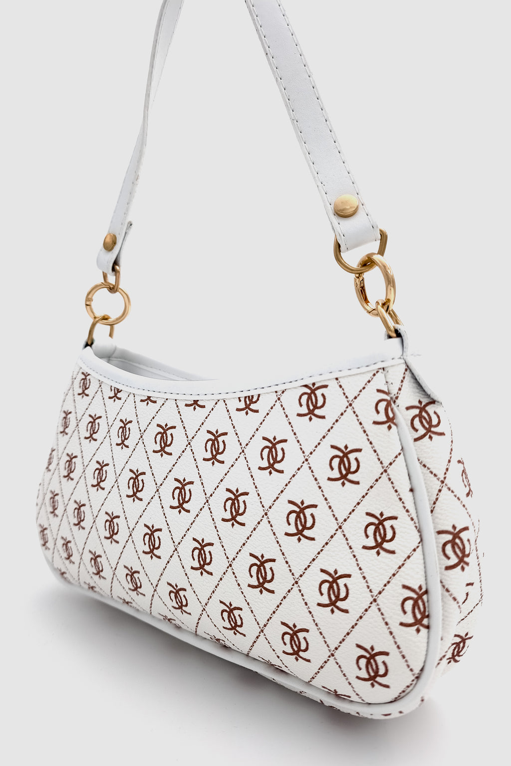 Norel Monogram Baget ve Çapraz Çanta Beyaz