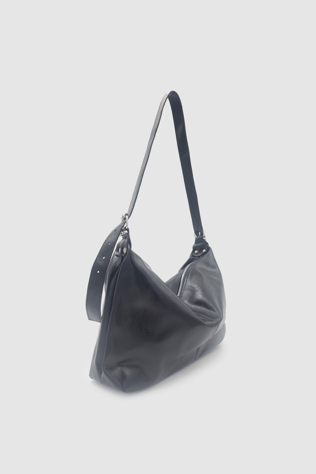 Rolyn Ayarlanabilir Askılı Yumuşak Formlu Hobo Kadın El, Kol ve Omuz Çantası Siyah