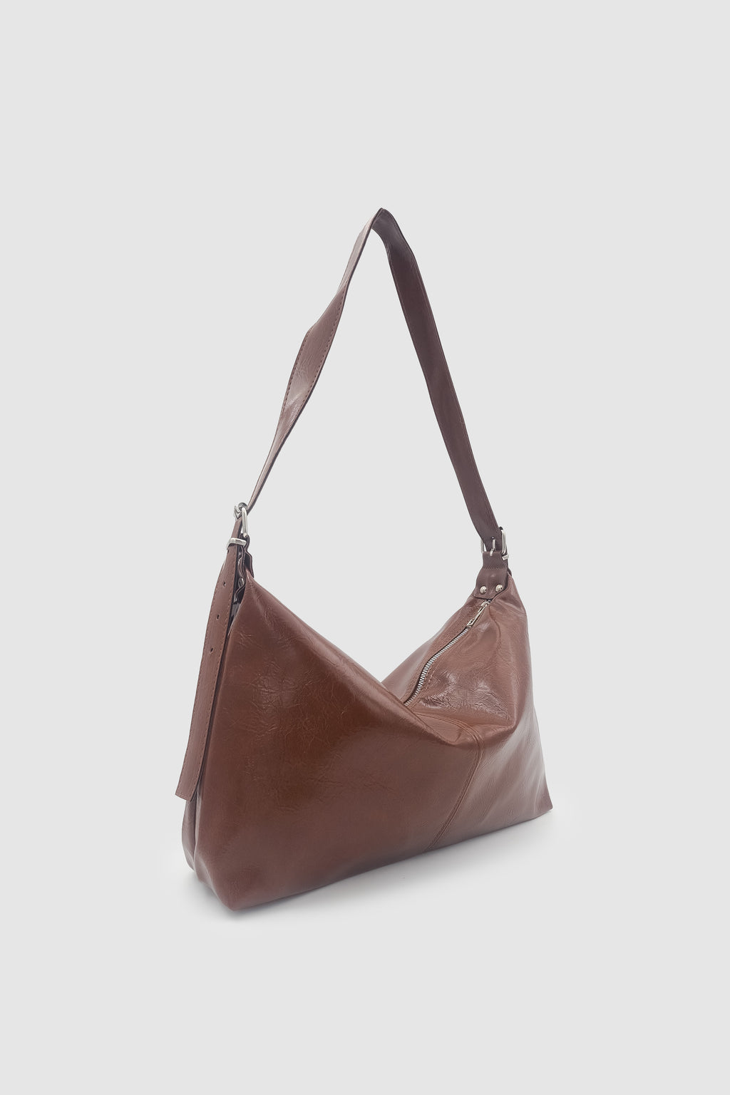 Rolyn Ayarlanabilir Askılı Yumuşak Formlu Hobo Kadın El, Kol ve Omuz Çantası Taba