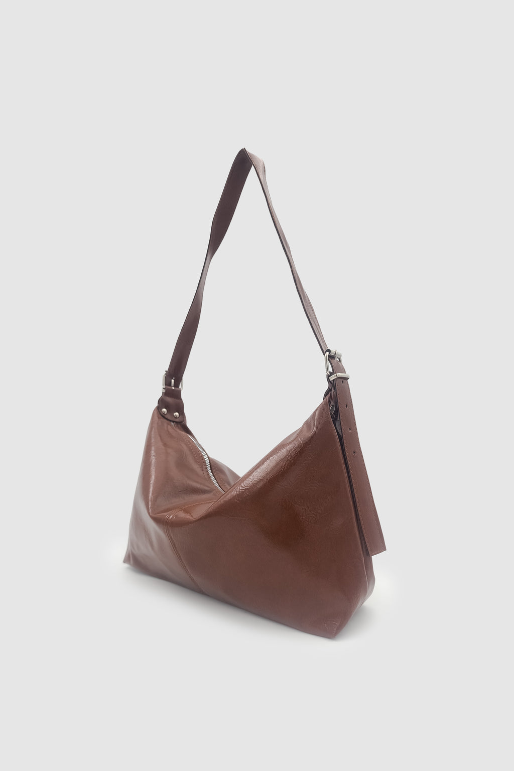 Rolyn Ayarlanabilir Askılı Yumuşak Formlu Hobo Kadın El, Kol ve Omuz Çantası Taba