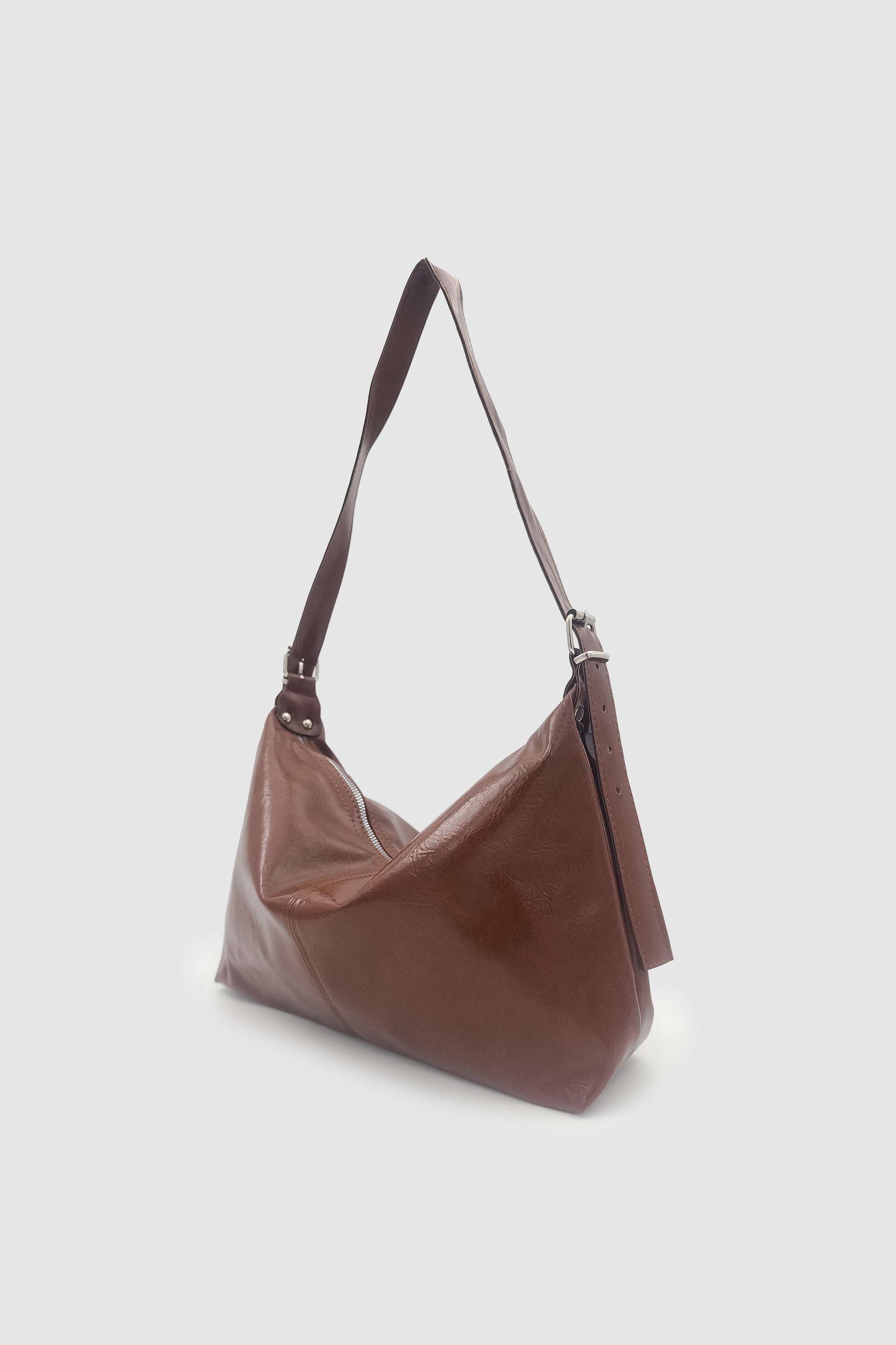 Rolyn Ayarlanabilir Askılı Yumuşak Formlu Hobo Kadın El, Kol ve Omuz Çantası Taba