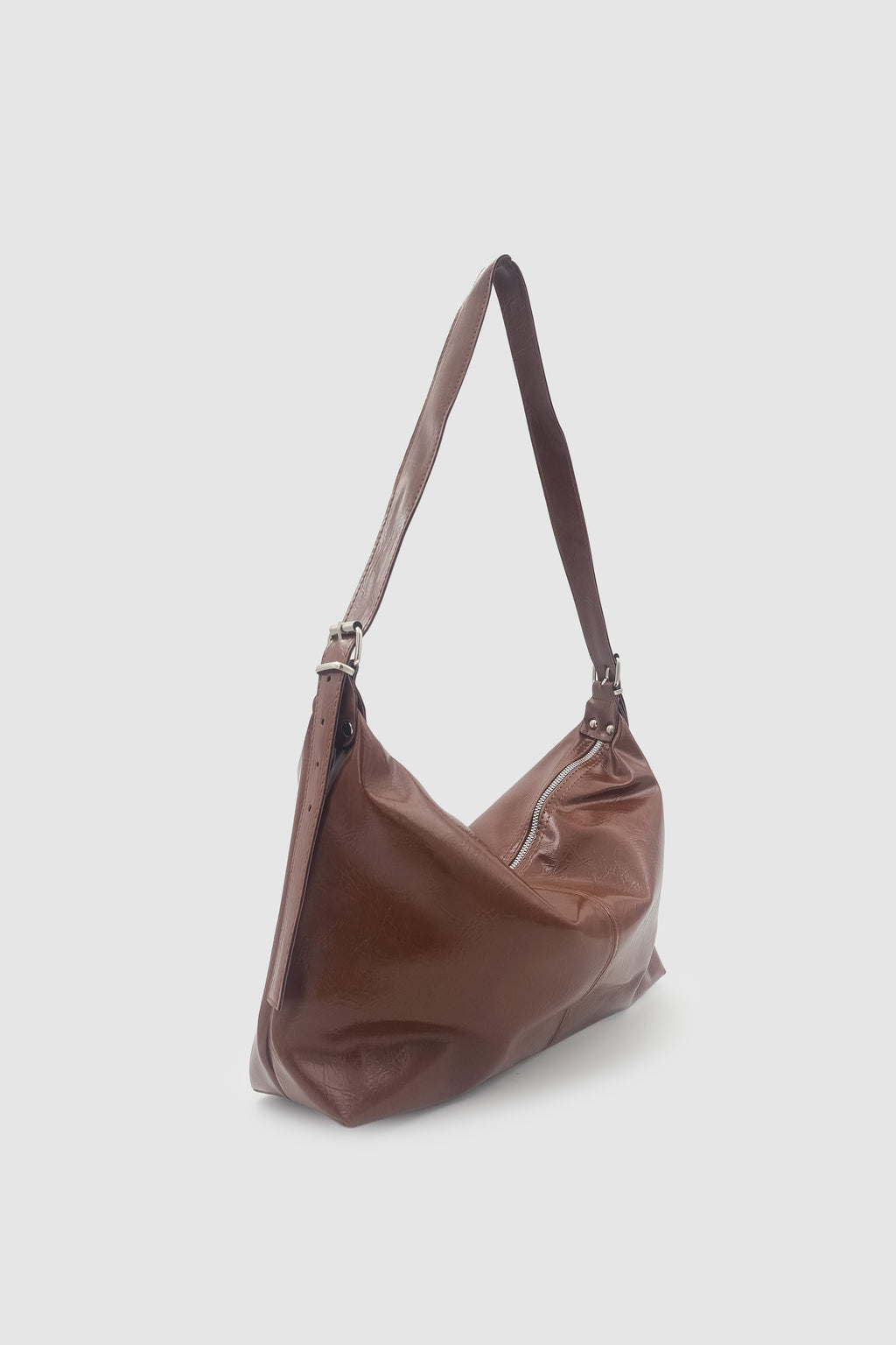 Rolyn Ayarlanabilir Askılı Yumuşak Formlu Hobo Kadın El, Kol ve Omuz Çantası Taba