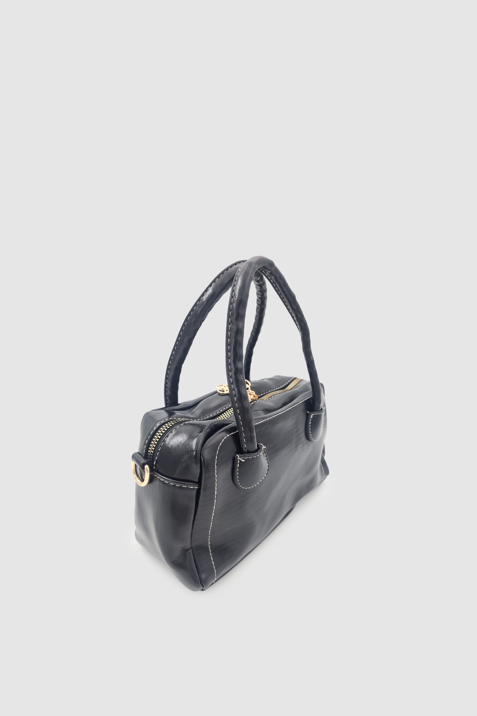 Suera Ayıcık Charmlı Günlük Mini Tote Çapraz Askılı El ve Kol Çantası Siyah