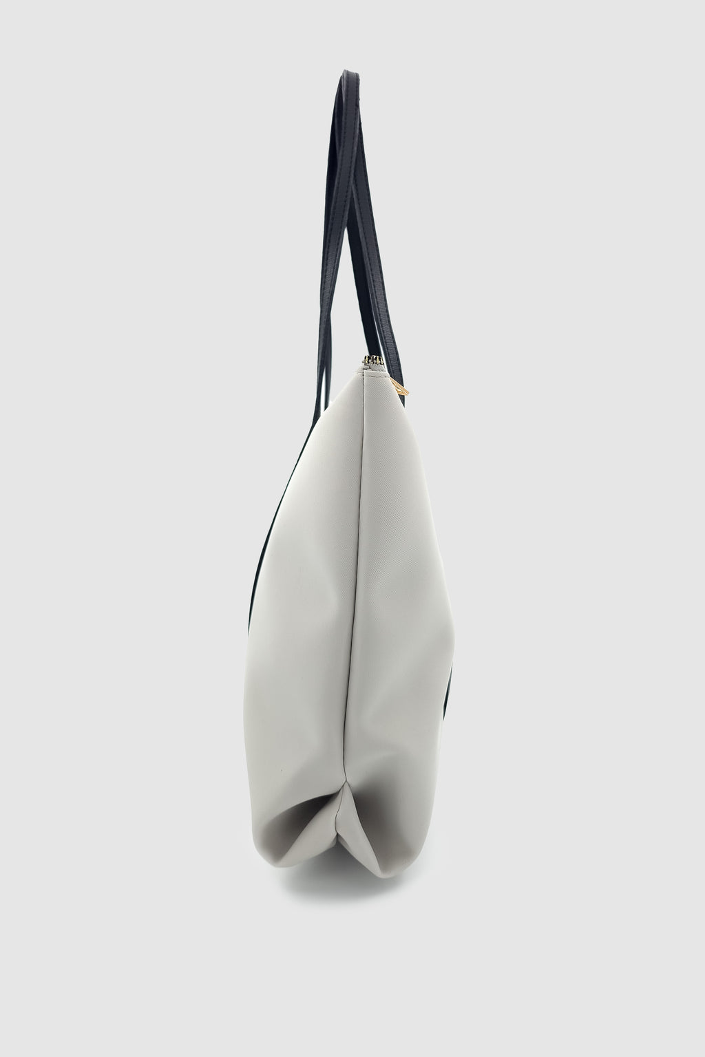 Velie Paraşüt Kumaş Şeritli Shopper Çanta Gri-Siyah