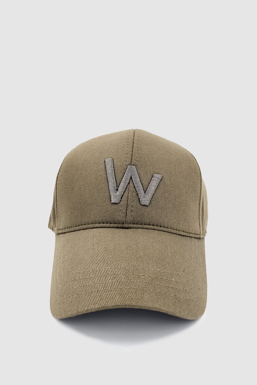 W Nakışlı Ayarlanabilir Unisex Spor, Günlük ve Outdoor Şapka / Kep Haki
