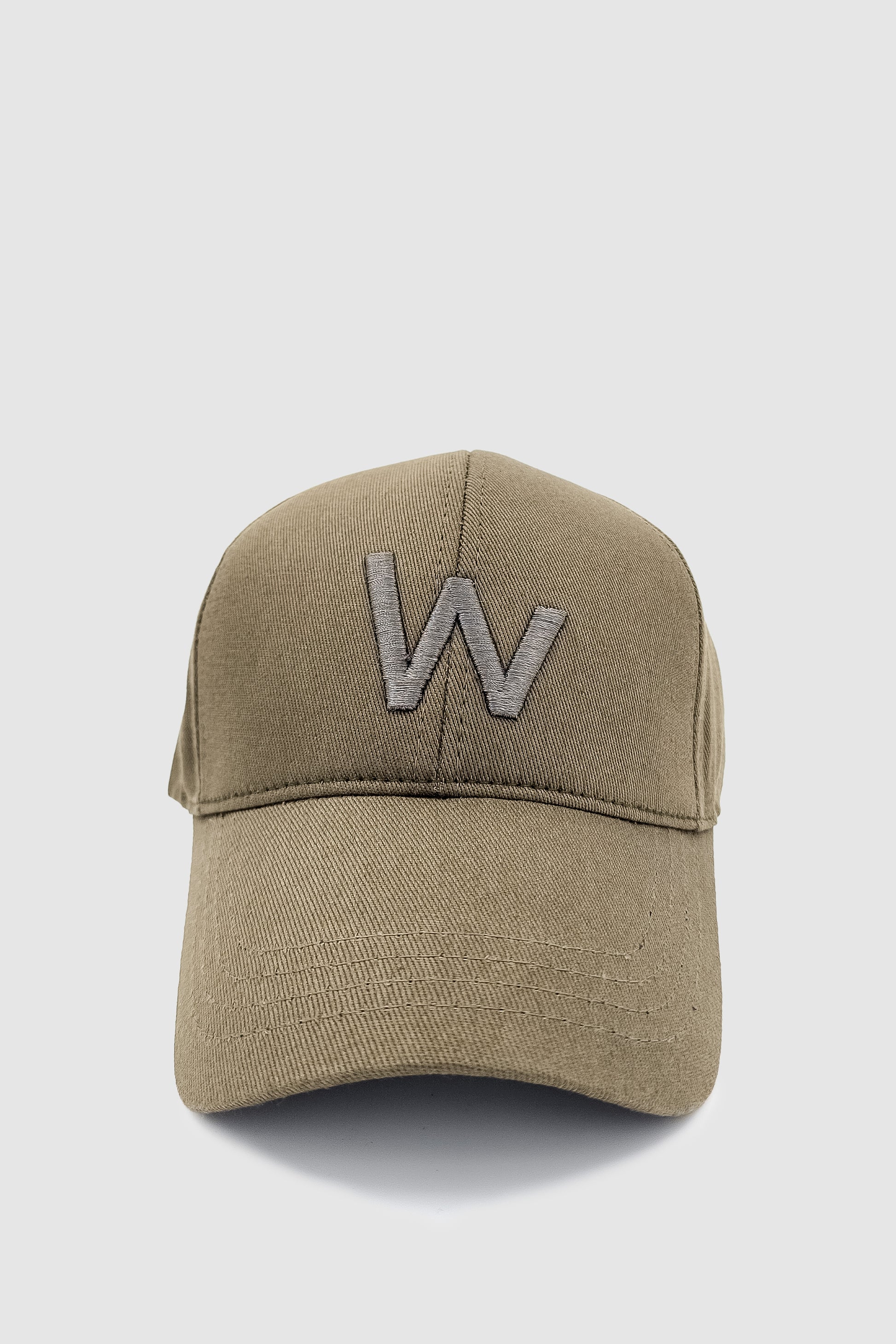 W Nakışlı Ayarlanabilir Unisex Spor, Günlük ve Outdoor Şapka / Kep Haki
