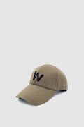 W Nakışlı Ayarlanabilir Unisex Spor, Günlük ve Outdoor Şapka / Kep Haki-Siyah