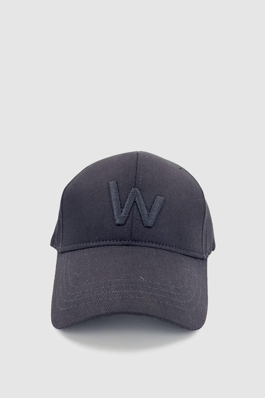 W Nakışlı Ayarlanabilir Unisex Spor, Günlük ve Outdoor Şapka / Kep Siyah