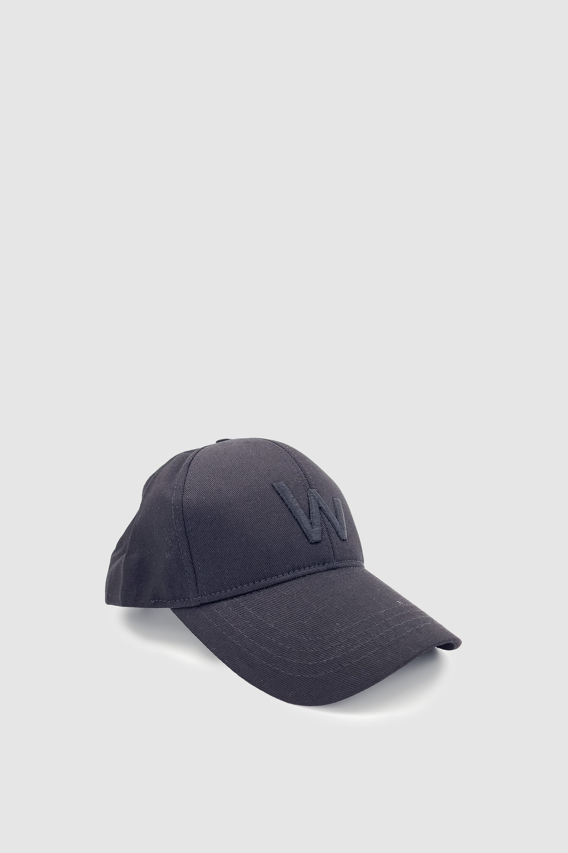 W Nakışlı Ayarlanabilir Unisex Spor, Günlük ve Outdoor Şapka / Kep Siyah