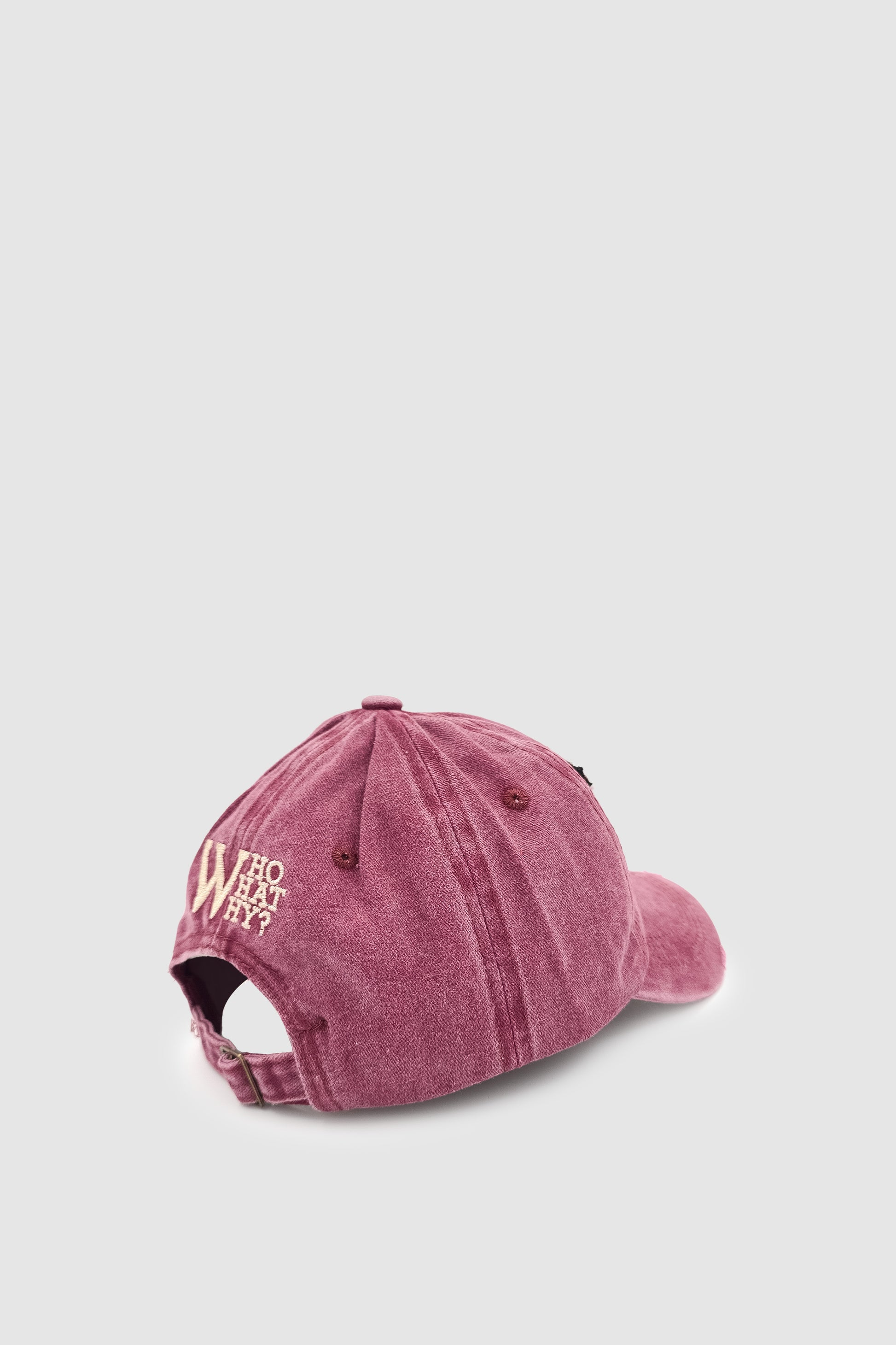 Vintage Tarz Yıpratmalı W Nakışlı Unisex Spor, Günlük ve Outdoor Şapka / Kep Bordo