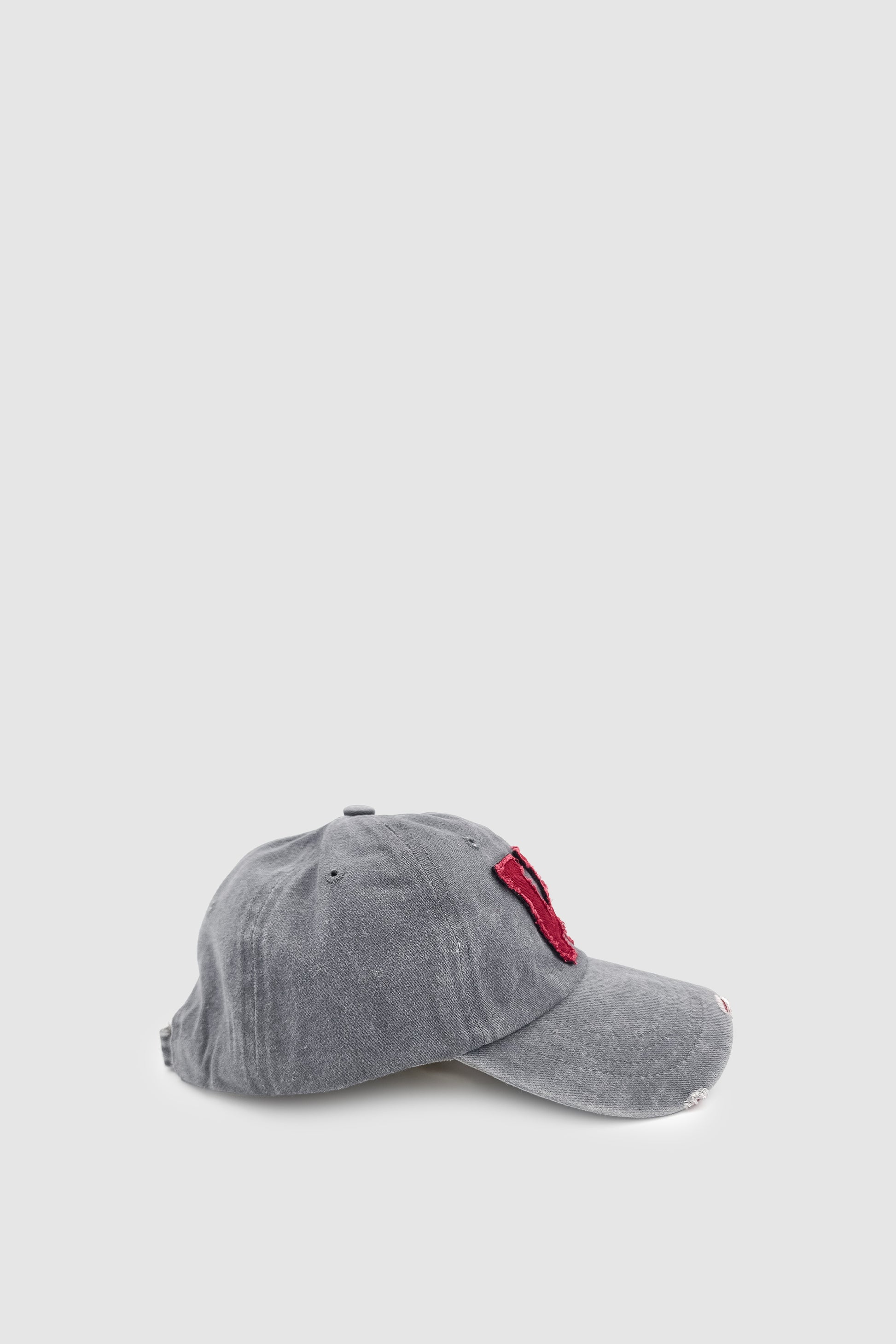 Vintage Tarz Yıpratmalı W Nakışlı Unisex Spor, Günlük ve Outdoor Şapka / Kep Gri