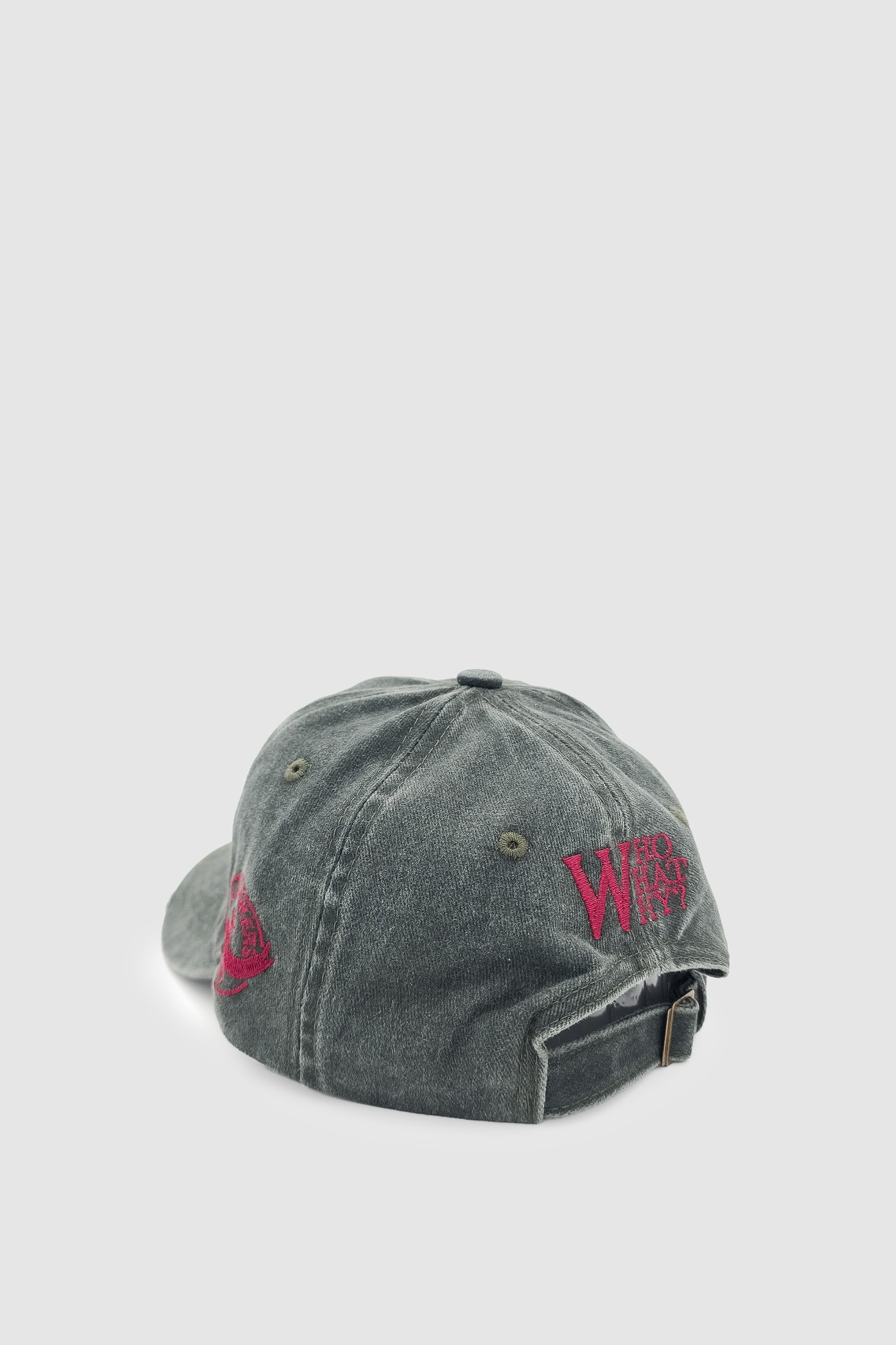 Vintage Tarz Yıpratmalı W Nakışlı Unisex Spor, Günlük ve Outdoor Şapka / Kep Haki