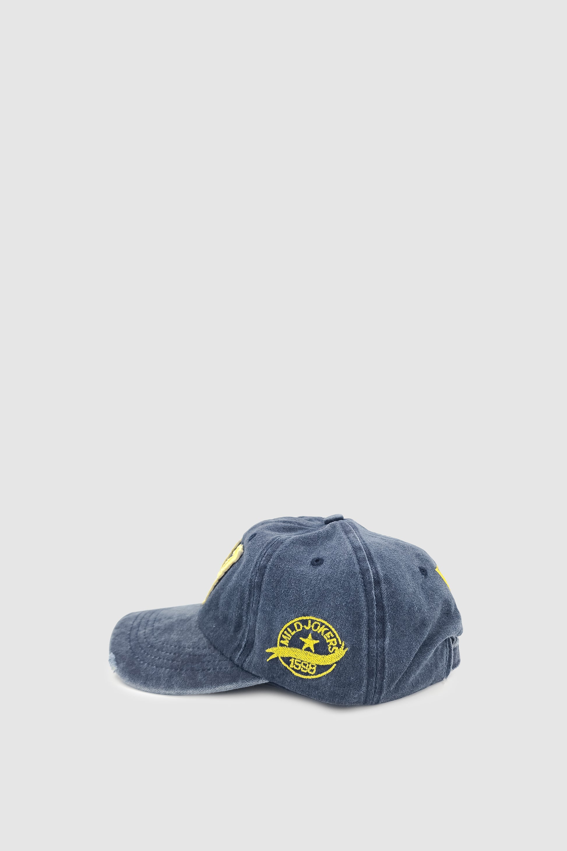 Vintage Tarz Yıpratmalı W Nakışlı Unisex Spor, Günlük ve Outdoor Şapka / Kep Lacivert