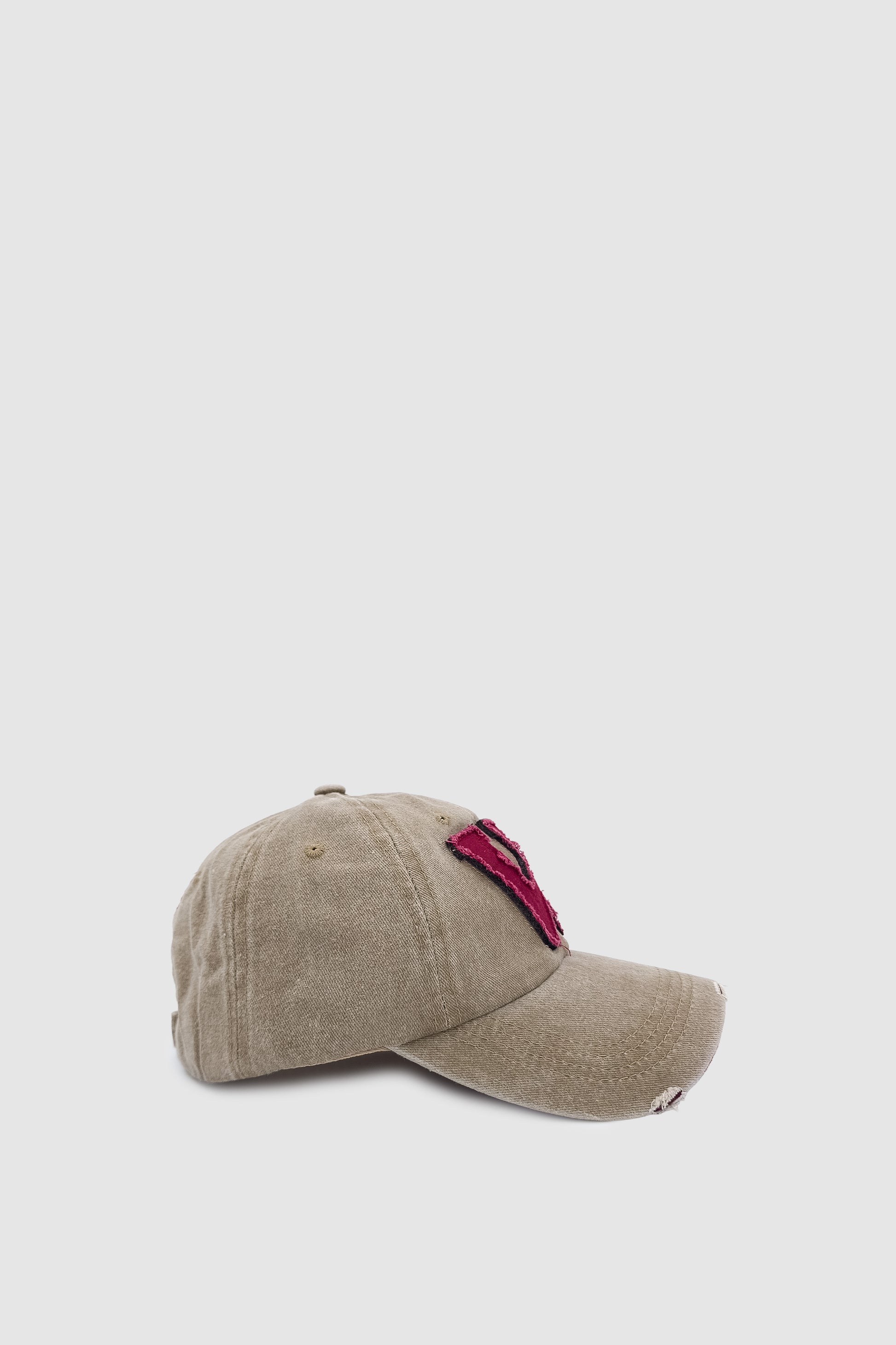 Vintage Tarz Yıpratmalı W Nakışlı Unisex Spor, Günlük ve Outdoor Şapka / Kep Vizon