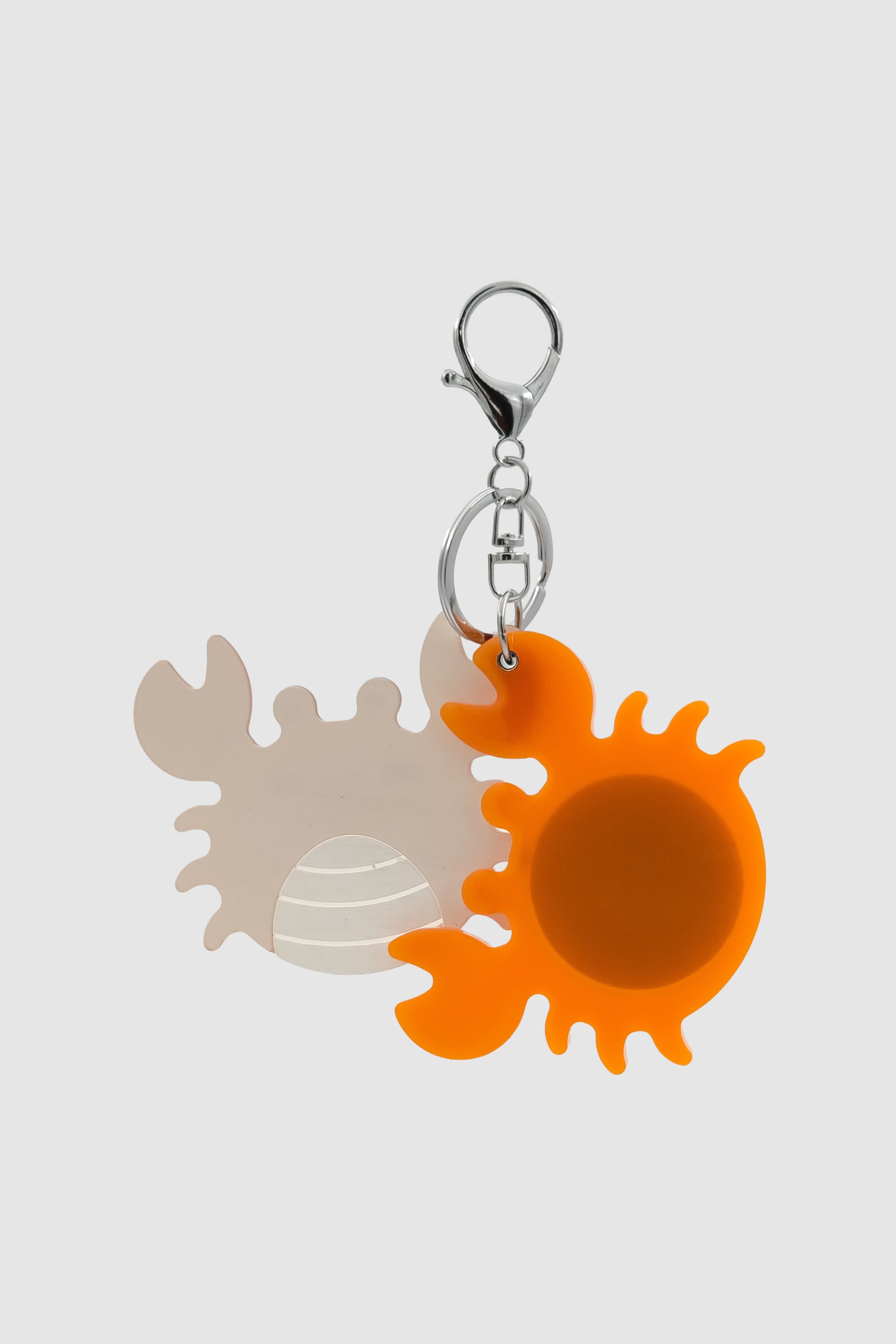 Lobster Klipsli Açılır Aynalı Yengeç Çanta Charmı Turuncu