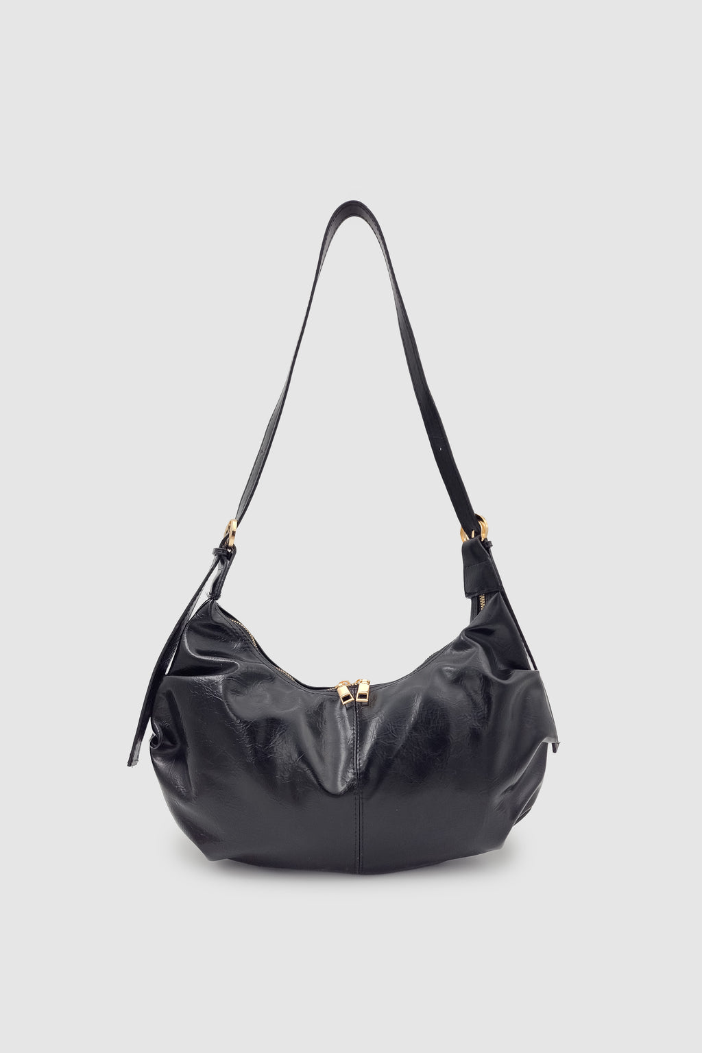 Lilsa Ayarlanabilir Askılı Yumuşak Form Baget Omuz Çantası Siyah