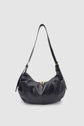 Lilsa Ayarlanabilir Askılı Yumuşak Form Baget Omuz Çantası Siyah