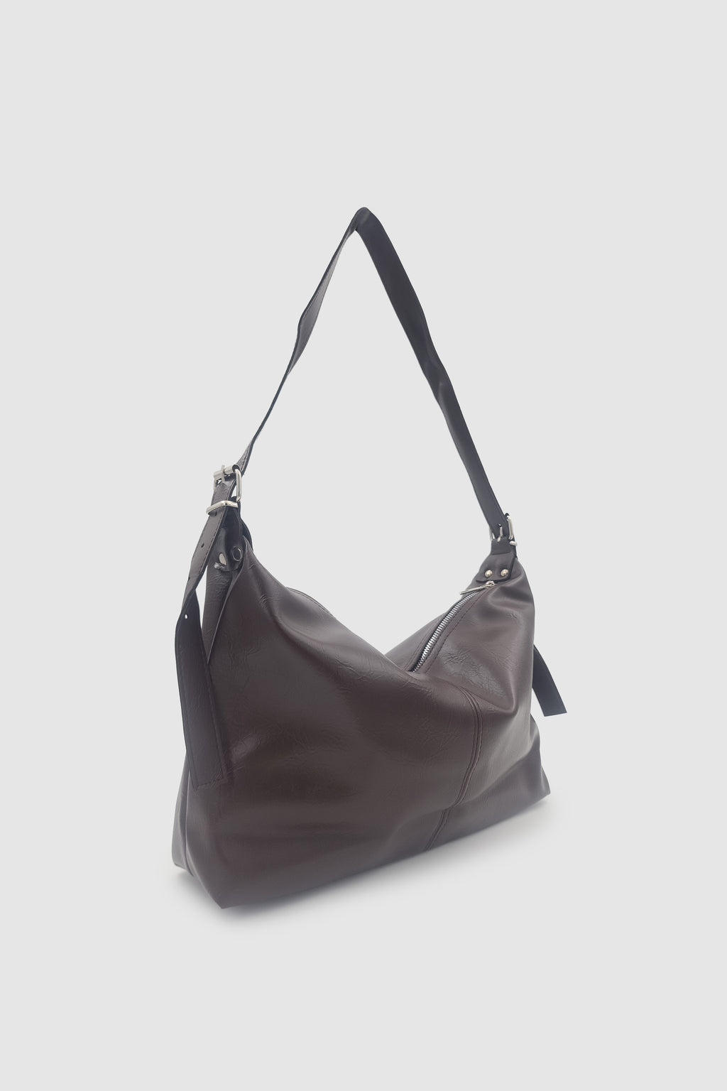 Rolyn Ayarlanabilir Askılı Yumuşak Formlu Hobo Kadın El, Kol ve Omuz Çantası Acı Kahve